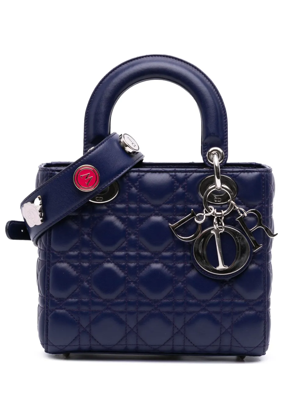 Christian Dior Pre-Owned 2017 スモール ラムスキン カナージュ My ABCDior レディ ディオール Christian Dior Pre-Owned 2017 スモール ラムスキン カナージュ My ABCDior レディ ディオール