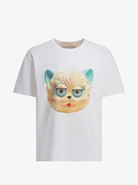 Valentino Garavani playera con estampado Le Chat de la Maison