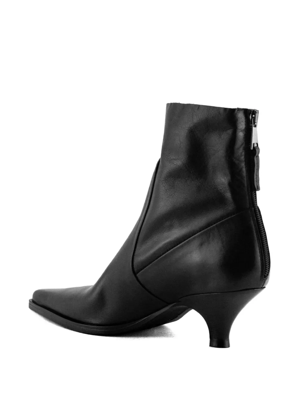 Elena Iachi Pointed-toe Zip-up Boots In Black