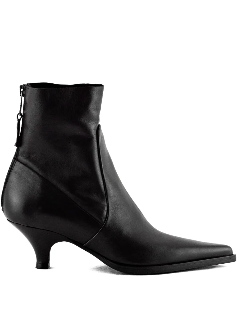 Elena Iachi Pointed-toe Zip-up Boots In Black