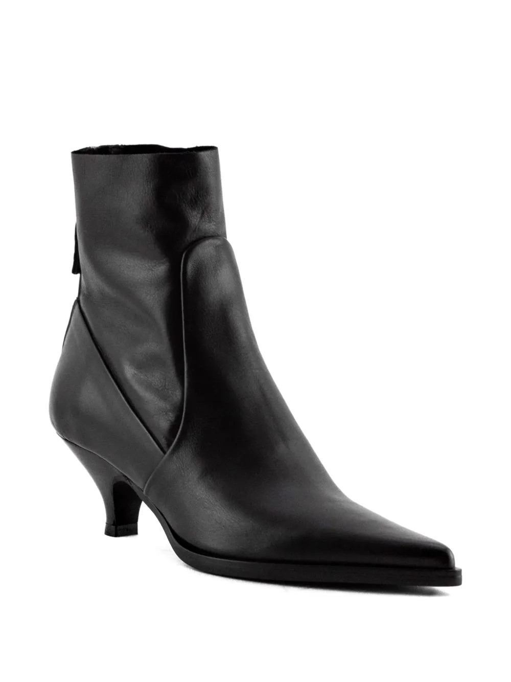 Elena Iachi Pointed-toe Zip-up Boots In Black