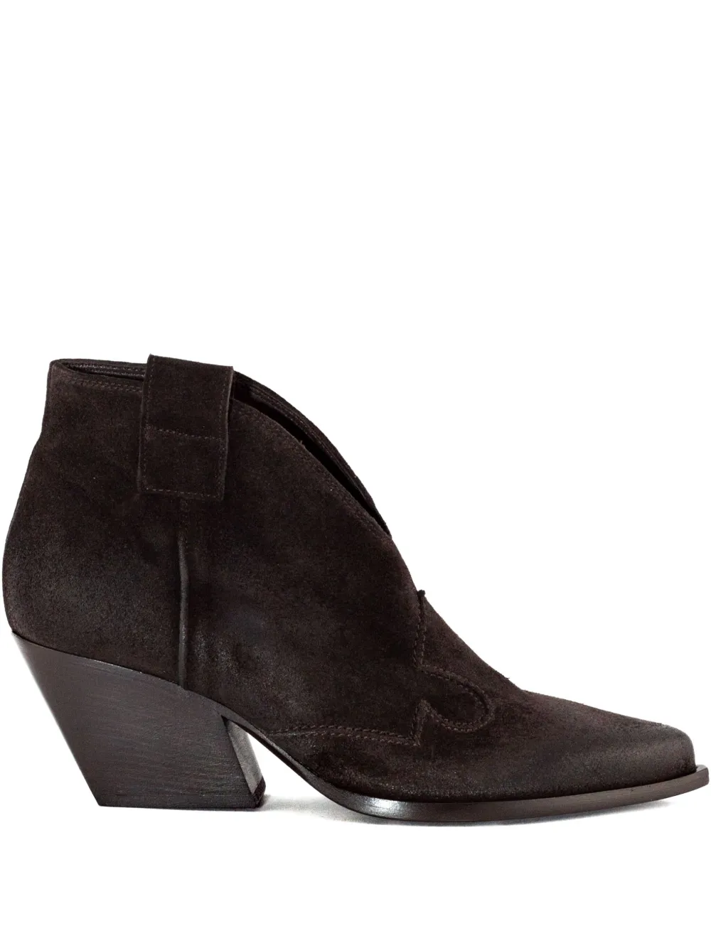 Elena Iachi Elena Pointed-toe Ankle Boots In Brown