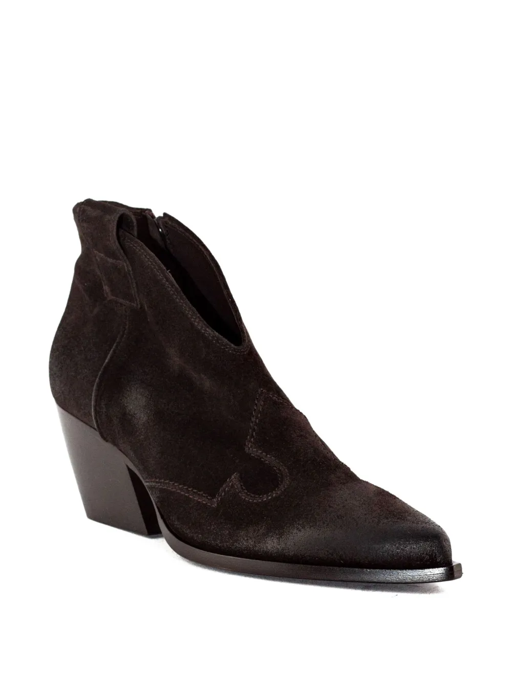 Elena Iachi Elena Pointed-toe Ankle Boots In Brown