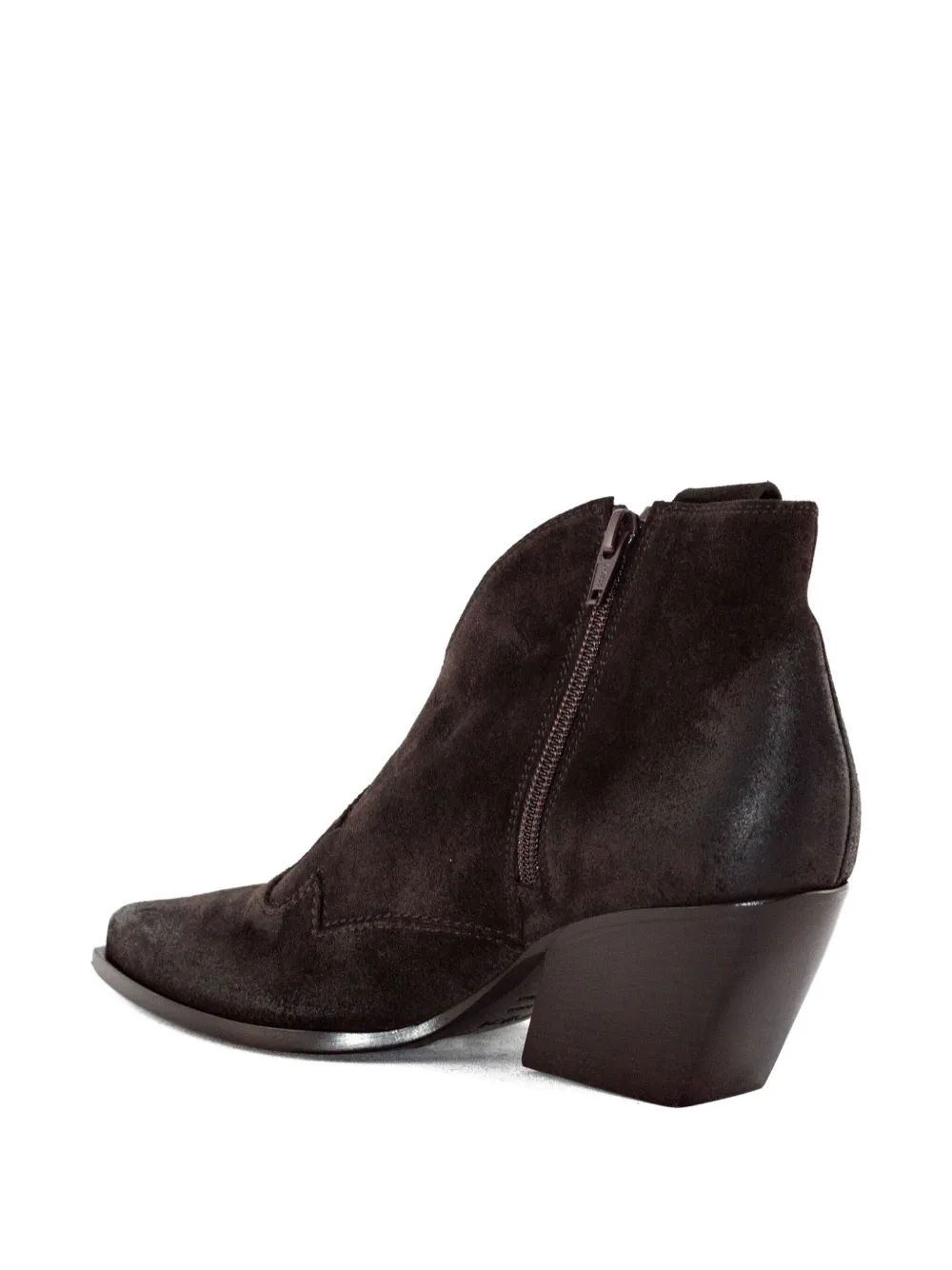 Elena Iachi Elena Pointed-toe Ankle Boots In Brown