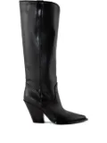 Elena Iachi 90mm pointed-toe knee-high boots - Black