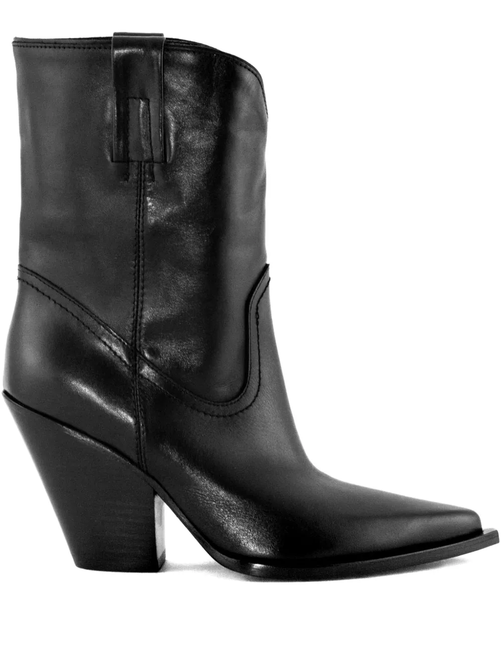 Elena Iachi 90mm Pointed-toe Side-strap Ankle Boots In Black