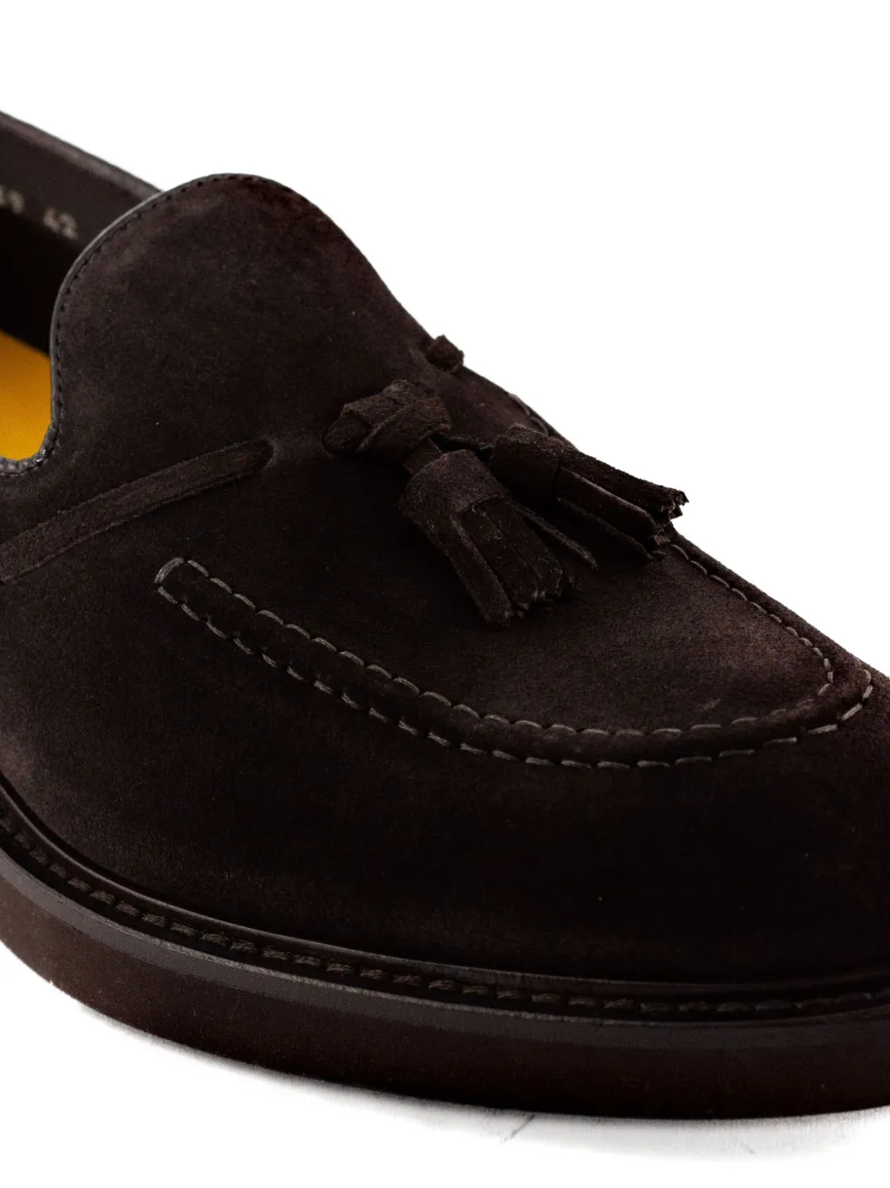Doucal's tassel-detail suede loafers Brown
