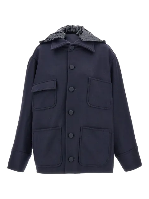 Plan C patch-pocket hooded jacket