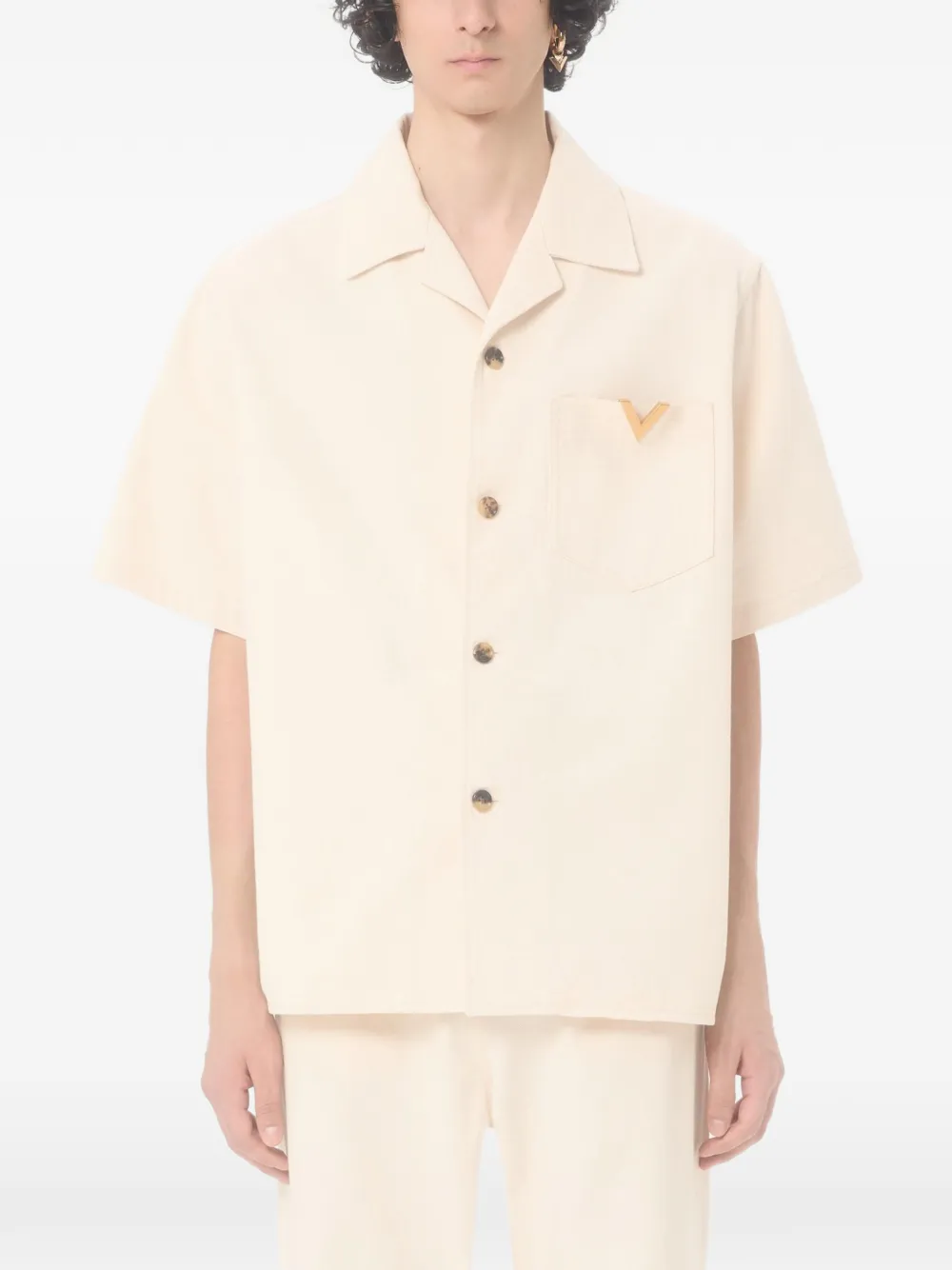 Valentino Garavani Katoenen overhemd Beige