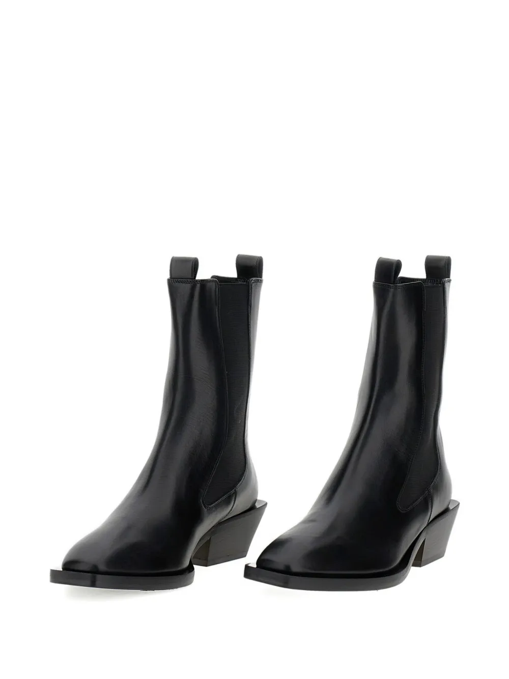 Aeyde Leather Pointed-toe Boots In Black