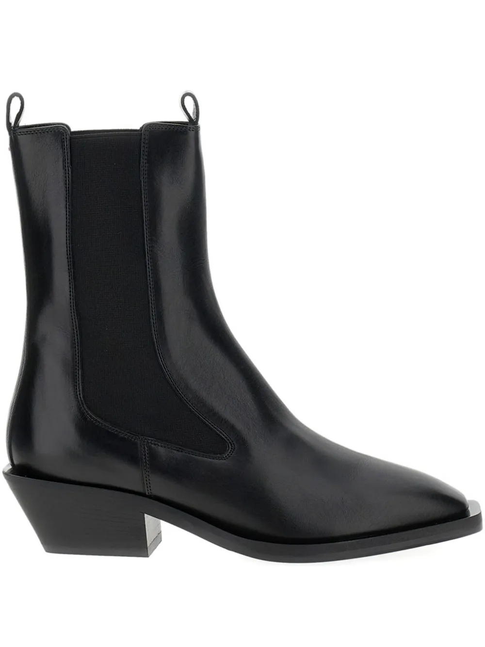 Aeyde Leather Pointed-toe Boots In Black