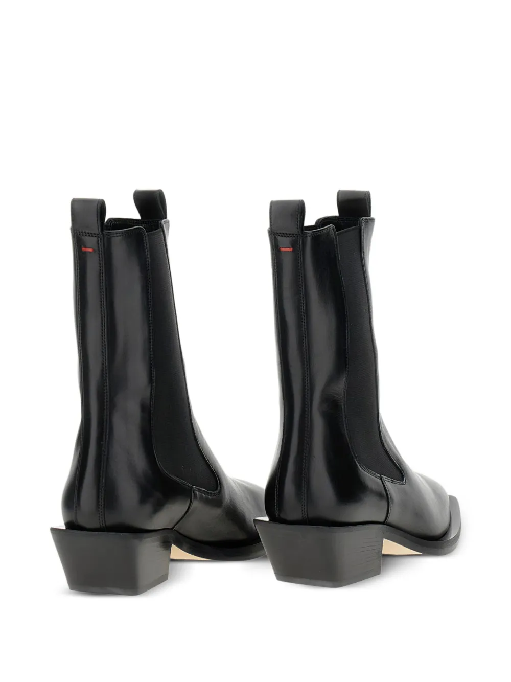Aeyde leather pointed-toe boots Black