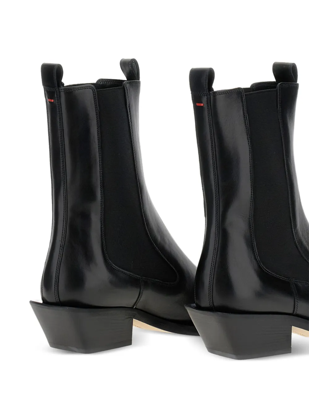 Aeyde leather pointed-toe boots Black