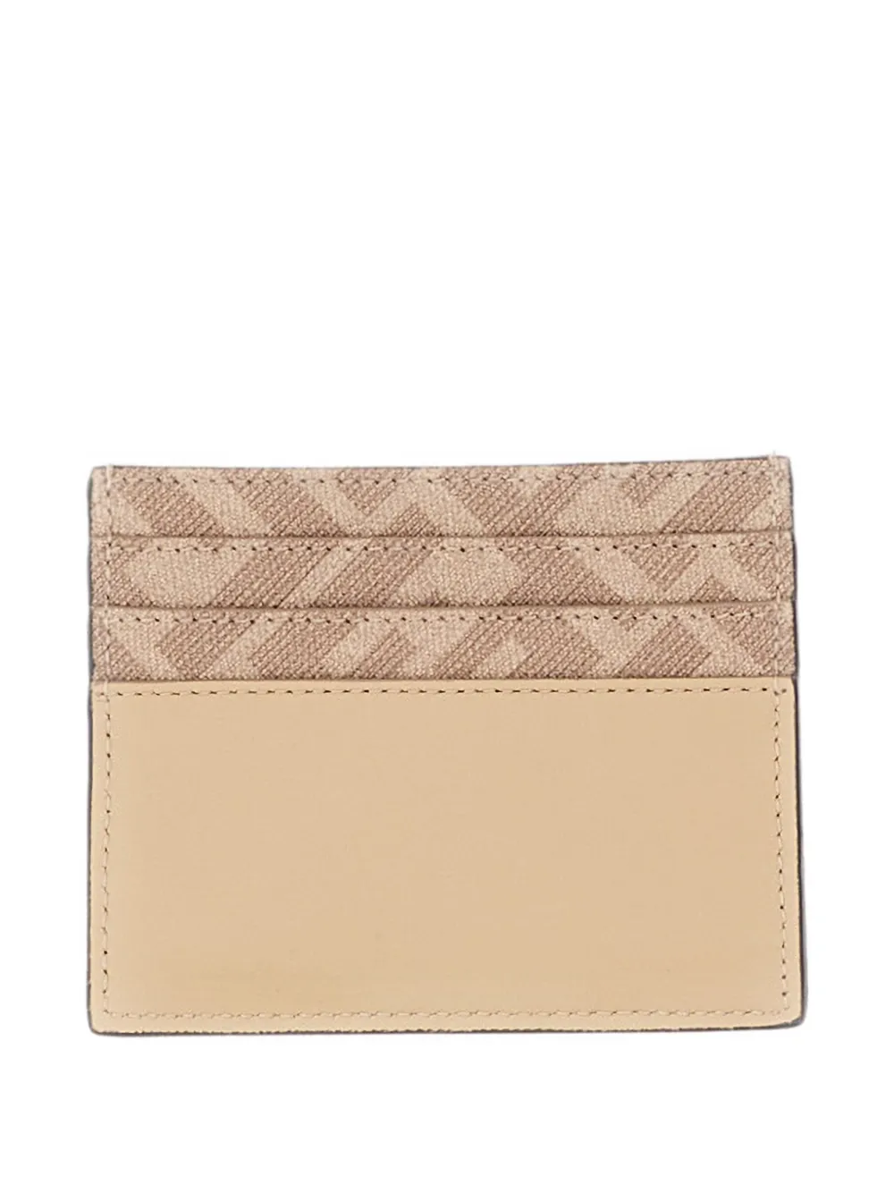 FENDI Squared leren pasjeshouder met logoplakkaat Beige