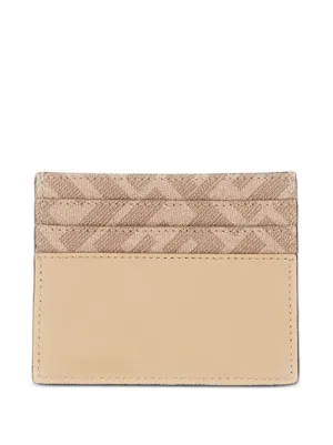 折りたたみ財布 FENDI Leather and FF jacquard fabric cardholder Fendi Ff Jacquard Fabric Card Holder Accessories – BALTINI