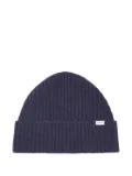 Les Deux ribbed logo beanie - Blue