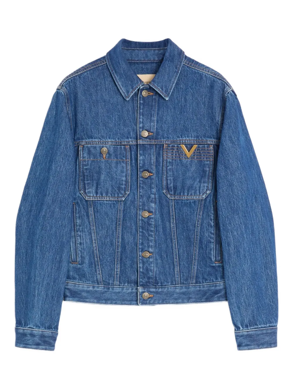 Valentino Garavani Jeansjacke mit Brusttasche - Blau