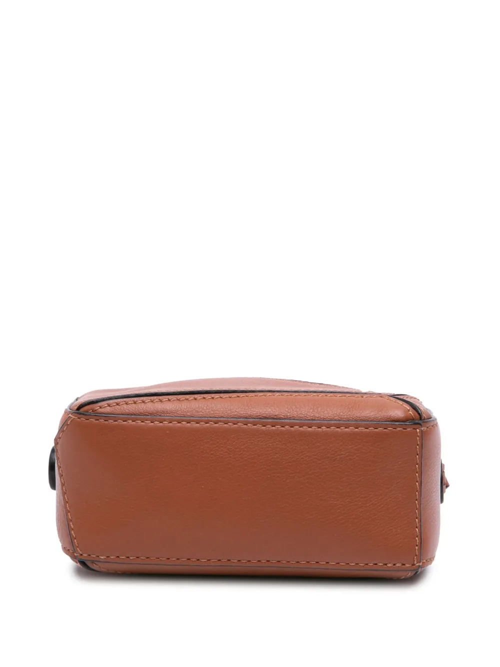 Pre-owned Loewe 2021 Nano Calfskin Puzzle Satchel In Brown