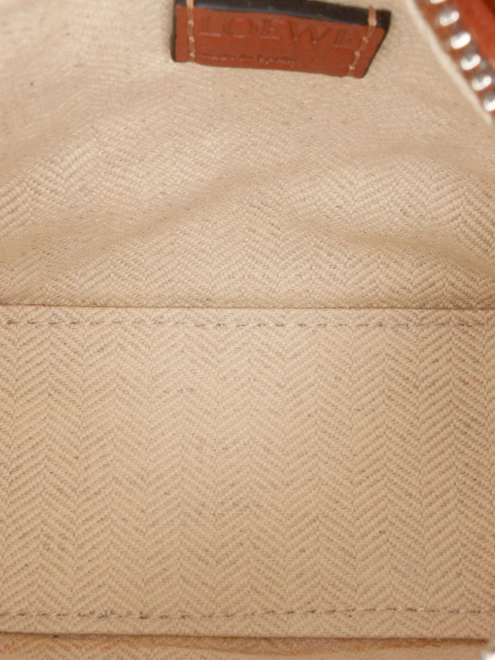 Pre-owned Loewe 2021 Nano Calfskin Puzzle Satchel In Brown