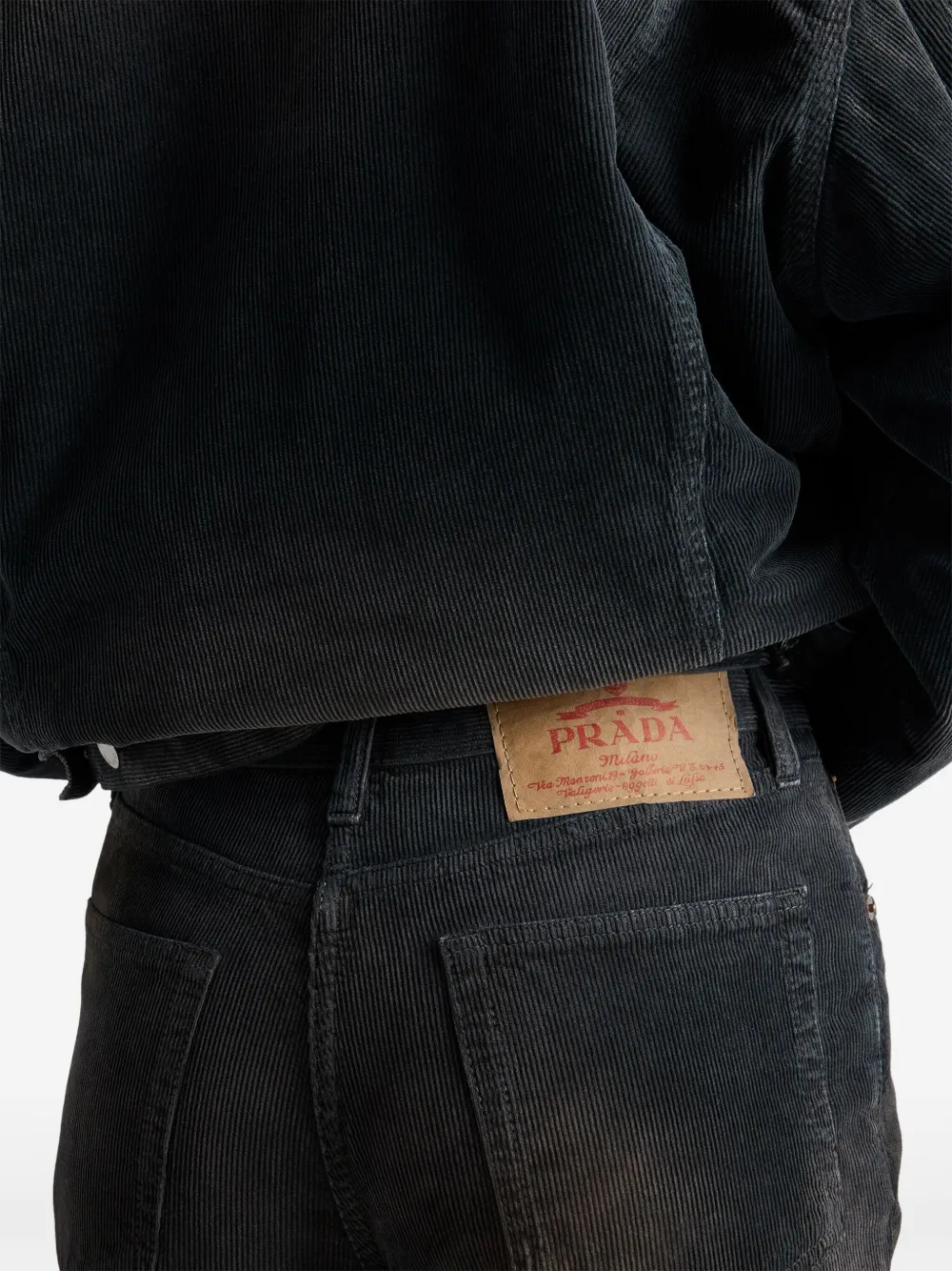Prada Corduroy Five-pocket Pants In Black
