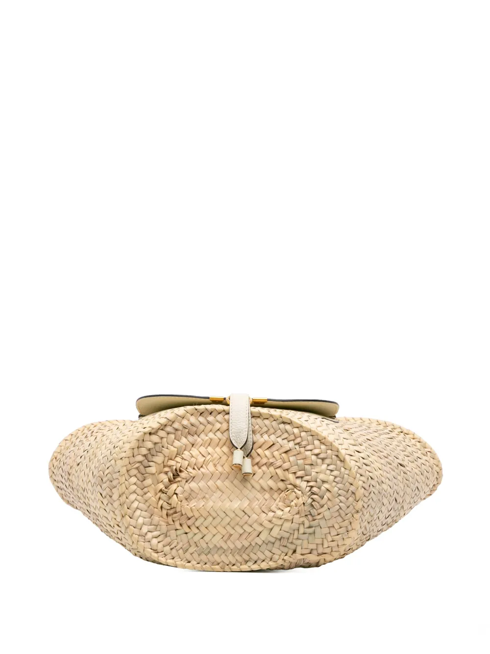 Chloé Pre-Owned 2021 Medium Raffia Marcie Basket Tote Bag