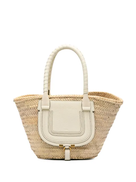 Chloé Pre-Owned 2021 Medium Raffia Marcie Basket tote bag