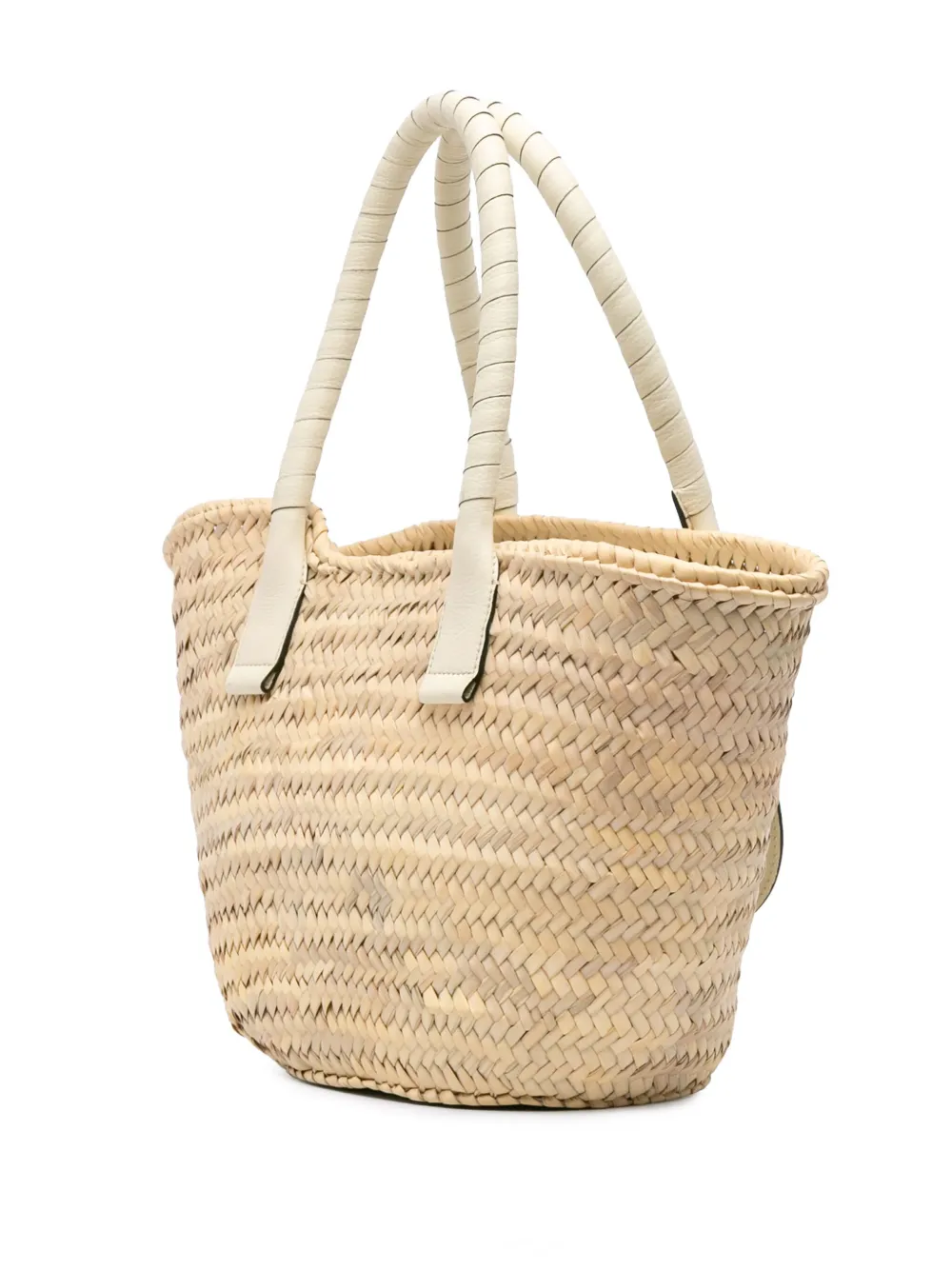 Chloé Pre-Owned 2021 Medium Raffia Marcie Basket Tote Bag