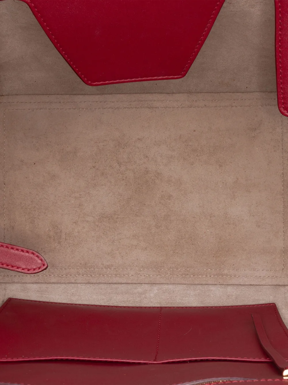 Pre-owned Celine 2018 Medium Smooth Calfskin Tie Knot Tote Bag In Red