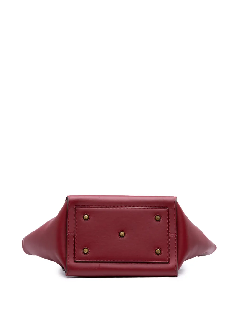 Pre-owned Celine 2018 Medium Smooth Calfskin Tie Knot Tote Bag In Red