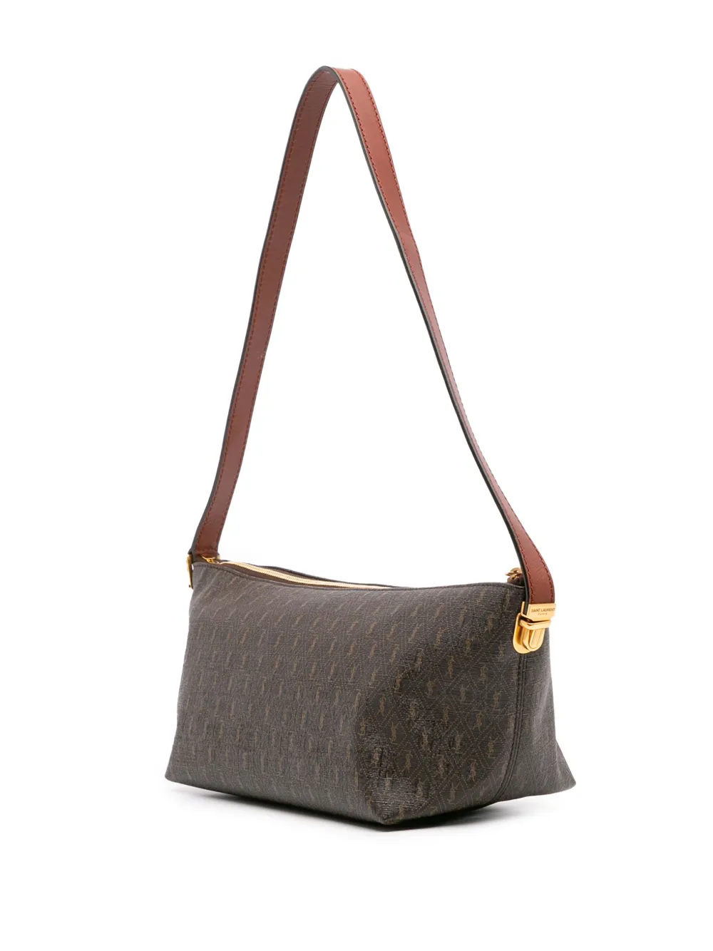 Pre-owned Saint Laurent 2022 Coated Canvas Le Monogramme Shoulder Bag In Brown