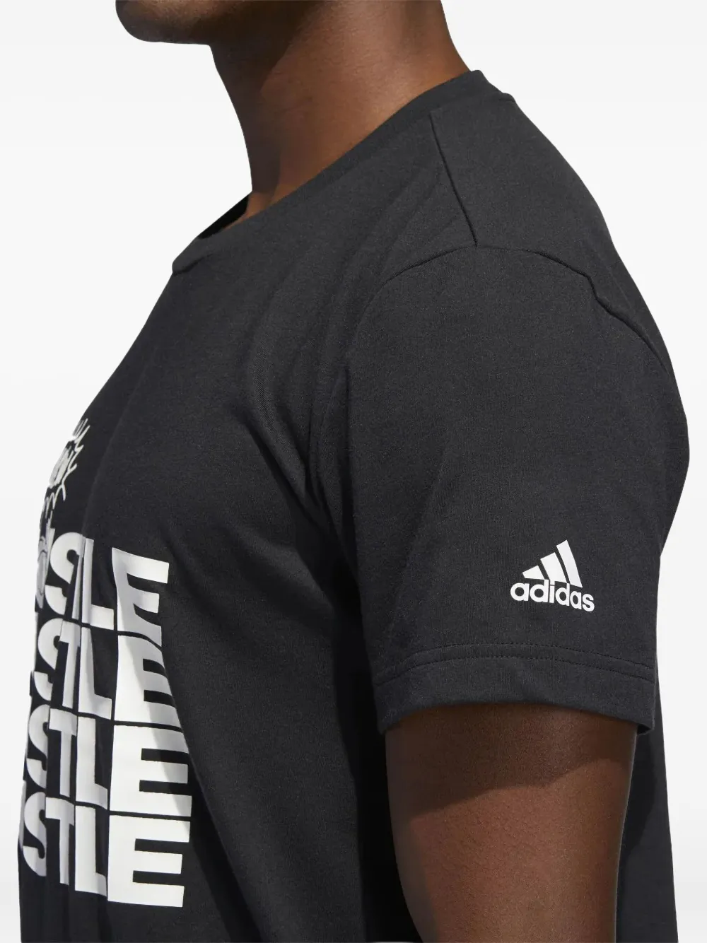 adidas New Hustle T-shirt Zwart