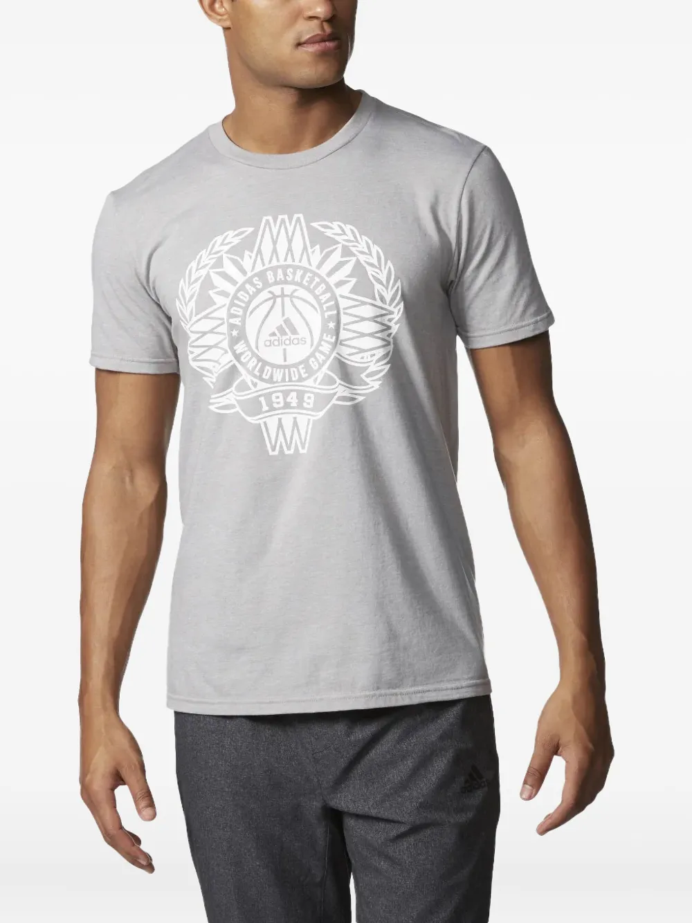 adidas Global Game T-shirt met korte mouwen Grijs