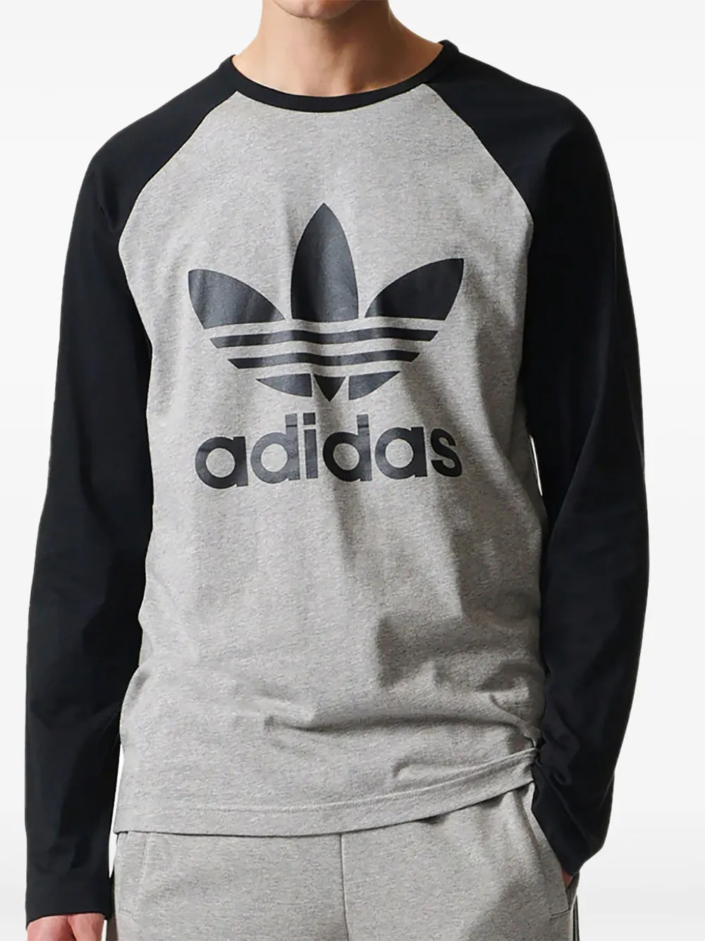 adidas T-shirt Stadium Trefoil "Medium Grey Heather / Black" - Grigio