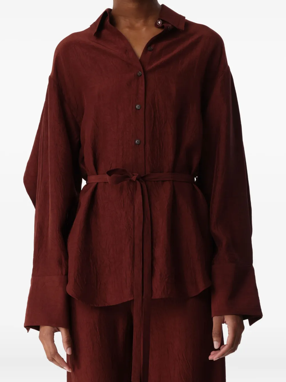 Jason Wu Collection camisa con efecto arrugado | rojo | Image 1