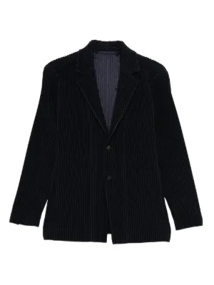 Homme Plissé Issey Miyake シングルジャケット | ブルー | FARFETCH JP