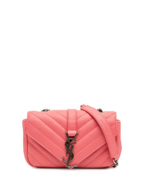 Saint Laurent Pre-Owned 2015 Baby Grained Calfskin Chevron Classic Monogram Chain Bag crossbody bag