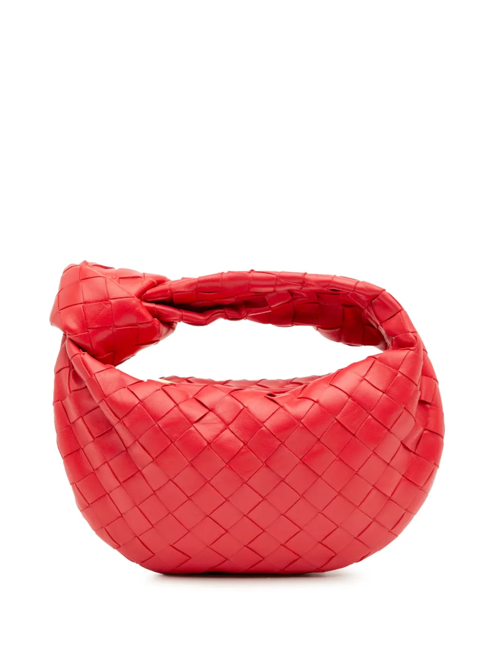 Bottega Veneta Pre-Owned 2020-2025 Mini Nappa Intrecciato Jodie hobo bag | Red | Image 1