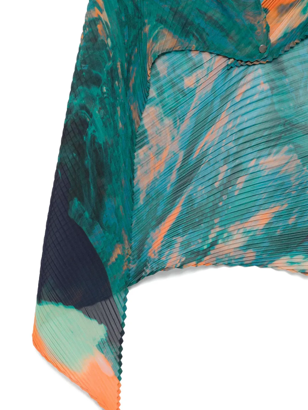 Homme Plissé Issey Miyake Geplooide sjaal met abstracte print - Groen