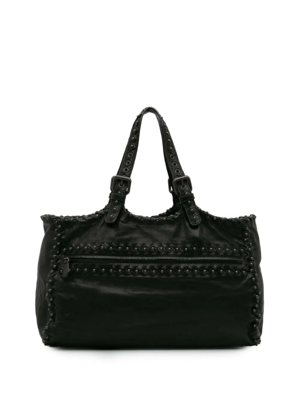 Bottega Veneta Pre-Owned 2012-2025 Studded Leather tote bag - ブラック Bottega Veneta Pre-Owned 2012-2025 Studded Leather tote bag - ブラック