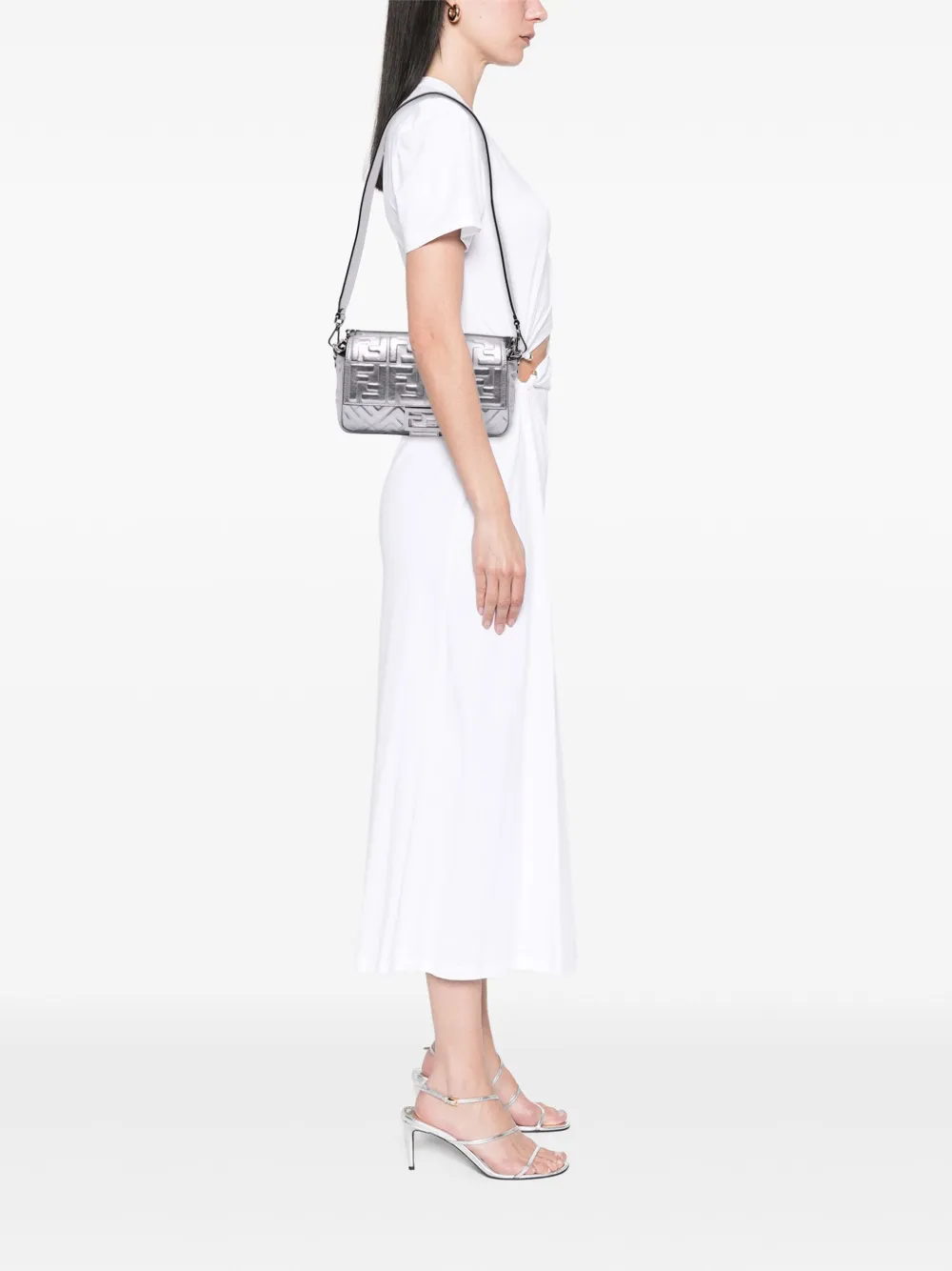 Fendi Pre-Owned 2010-2025 Zucca Embossed Leather Baguette satchel | Pre-Owned | Image 2