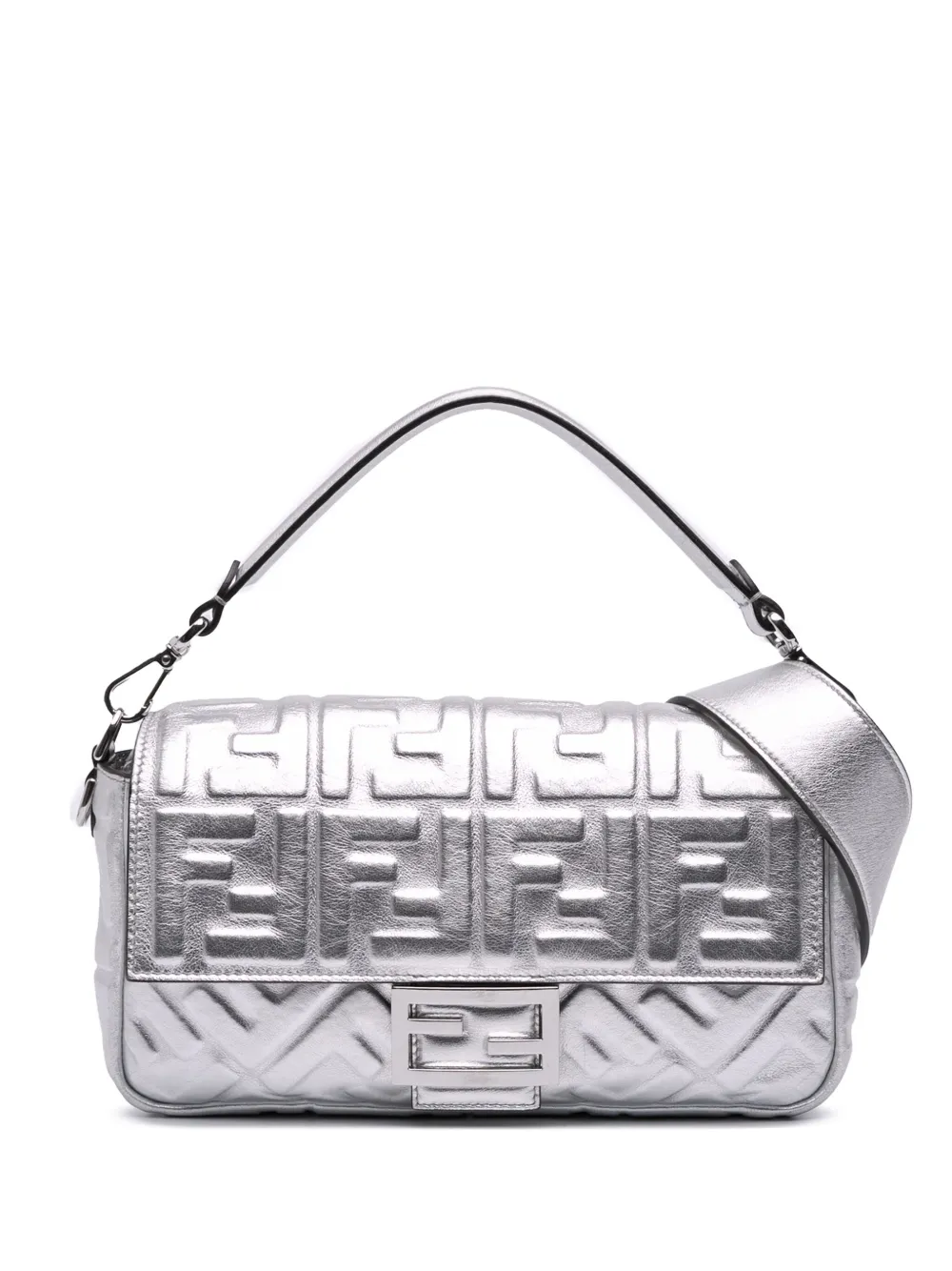 Fendi Pre-Owned 2010-2025 Zucca Embossed Leather Baguette satchel - Fendi Pre-Owned 2010-2025 Zucca Embossed Leather Baguette satchel -
