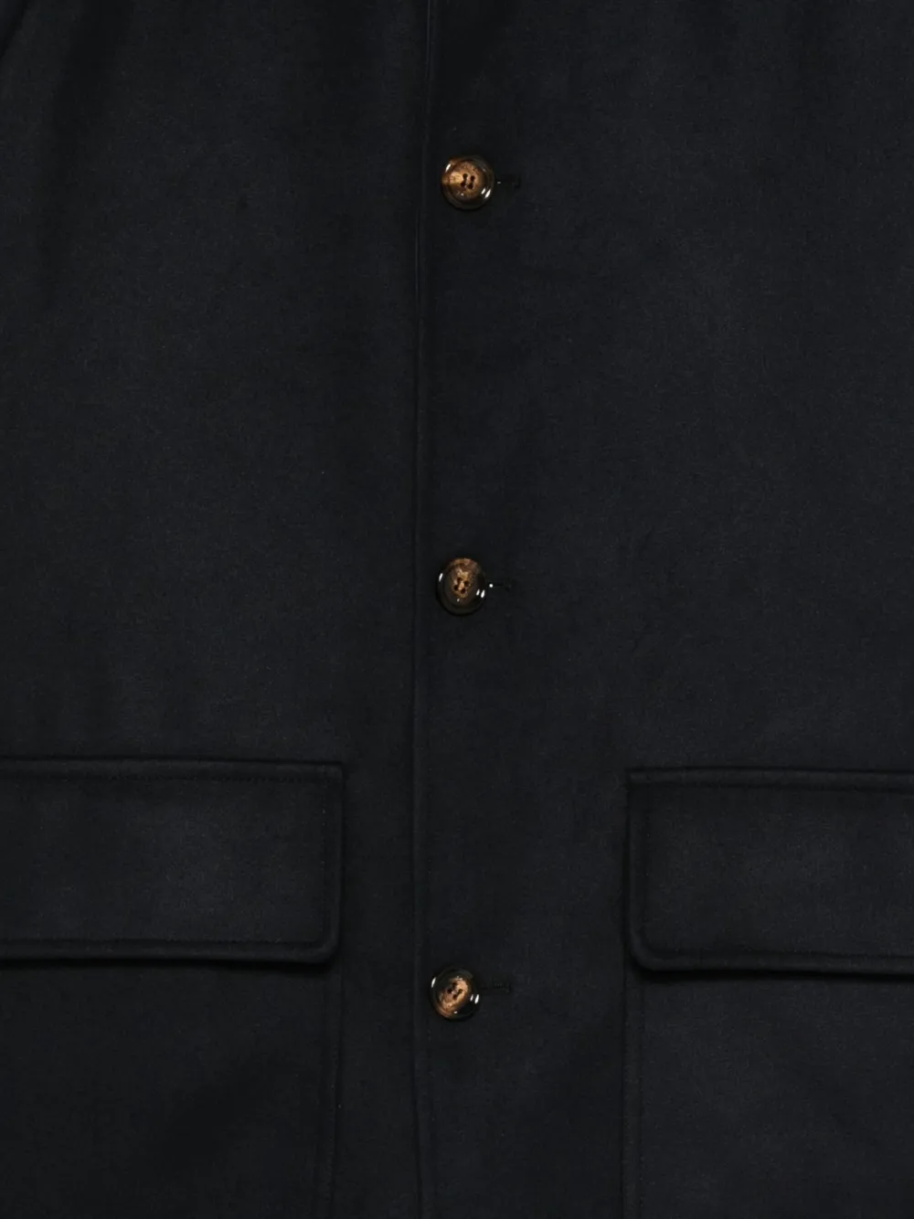 Kired Hooded Flap-pocket Coat In Black