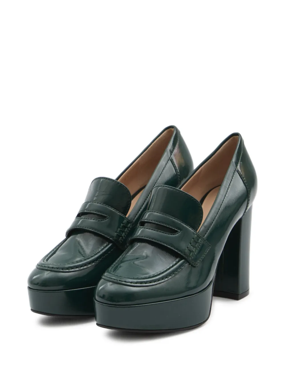 Gianvito Rossi 105mm penny-strap pumps Green