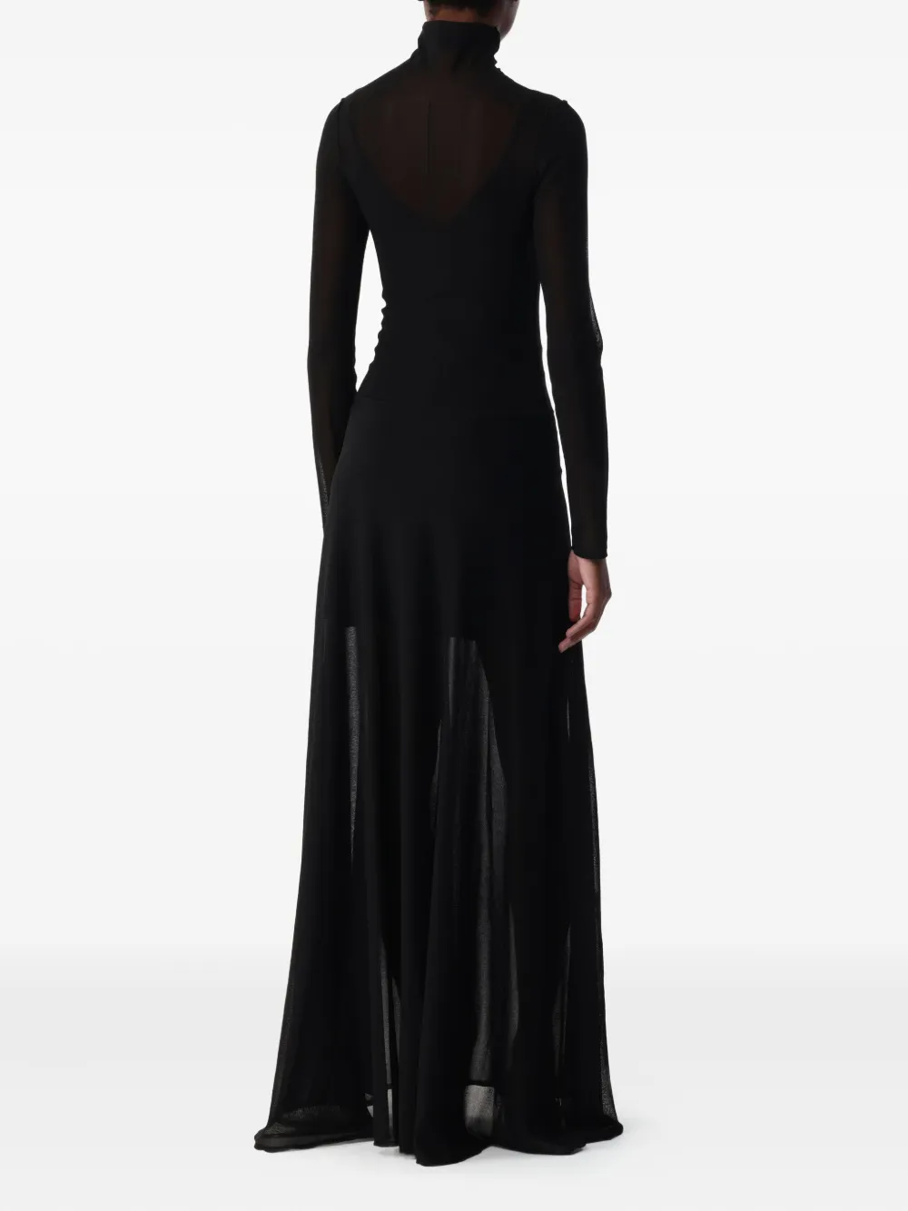 Jason Wu Collection Maxi-jurk met col Zwart