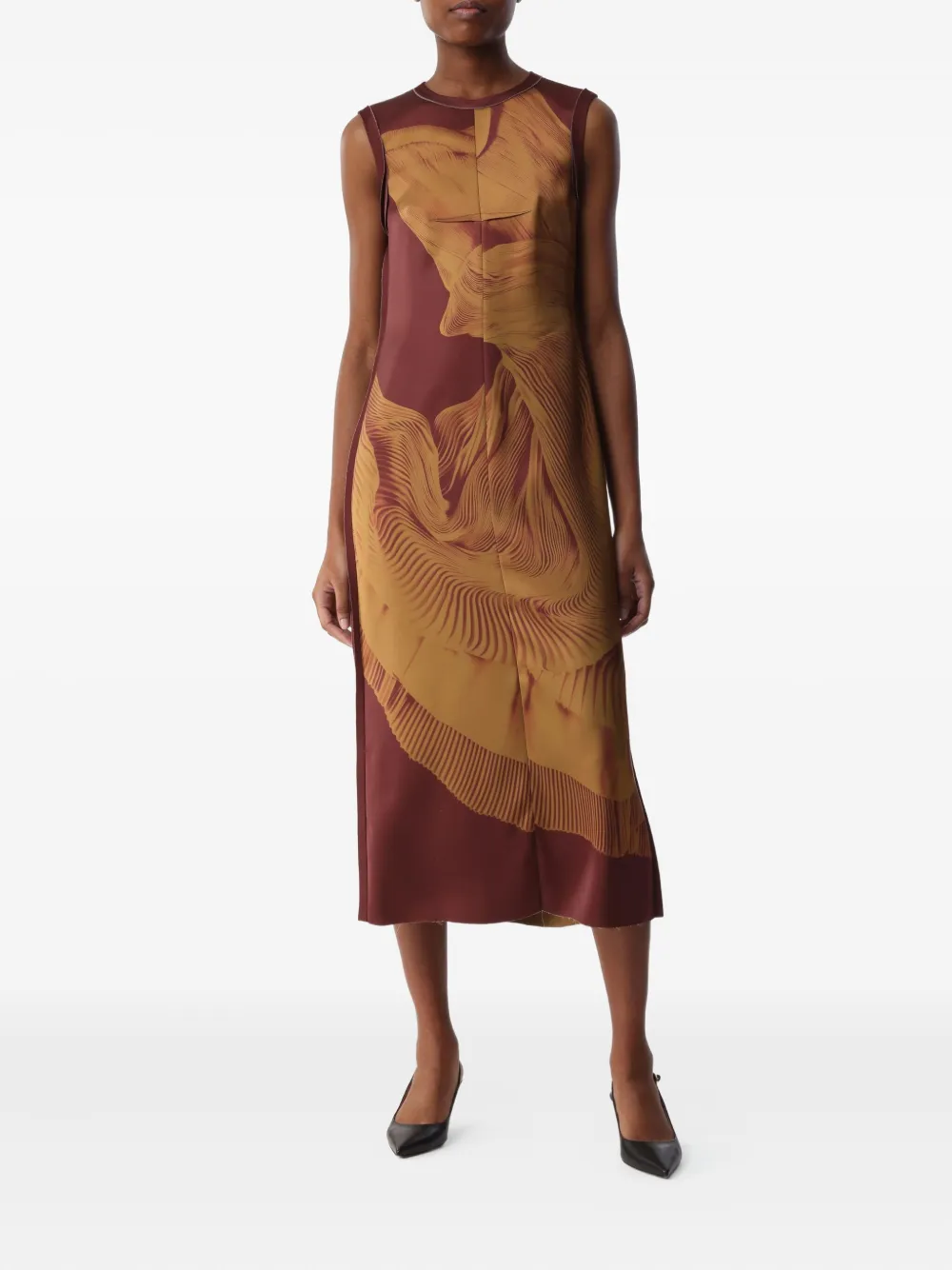 Jason Wu Collection crew-neck sleeveless midi dress - Bruin