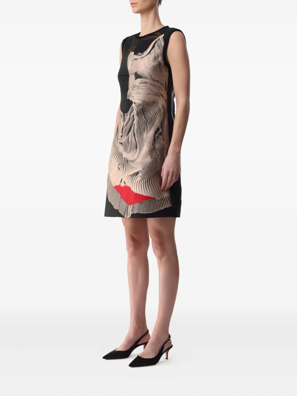 Jason Wu Collection Mini-jurk met abstracte print Zwart