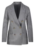 Tagliatore double-breasted gold-button blazer - Grey