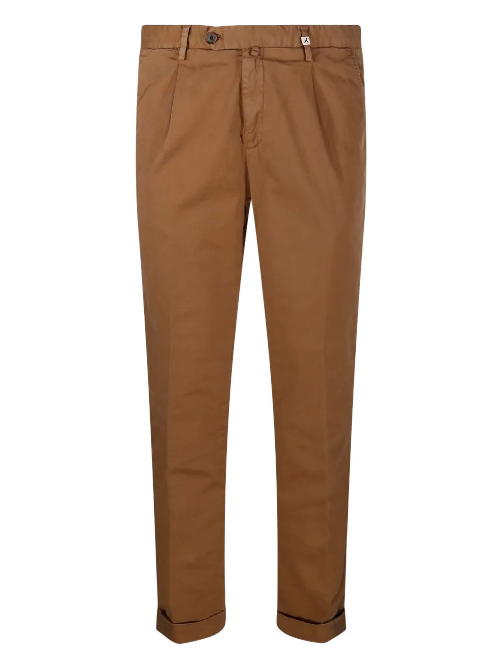 Myths pleated cuffed straight trousers | Brown | Image 1