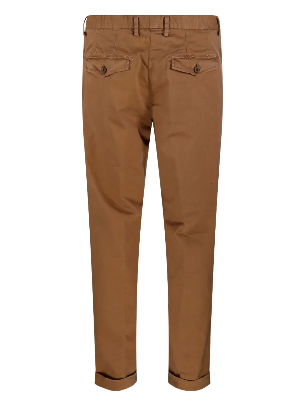 Pleated Cuffed Straight Trousers
