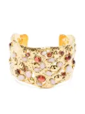 Aurelie Bidermann Atalide gemstone-embellished cuff bracelet - Gold